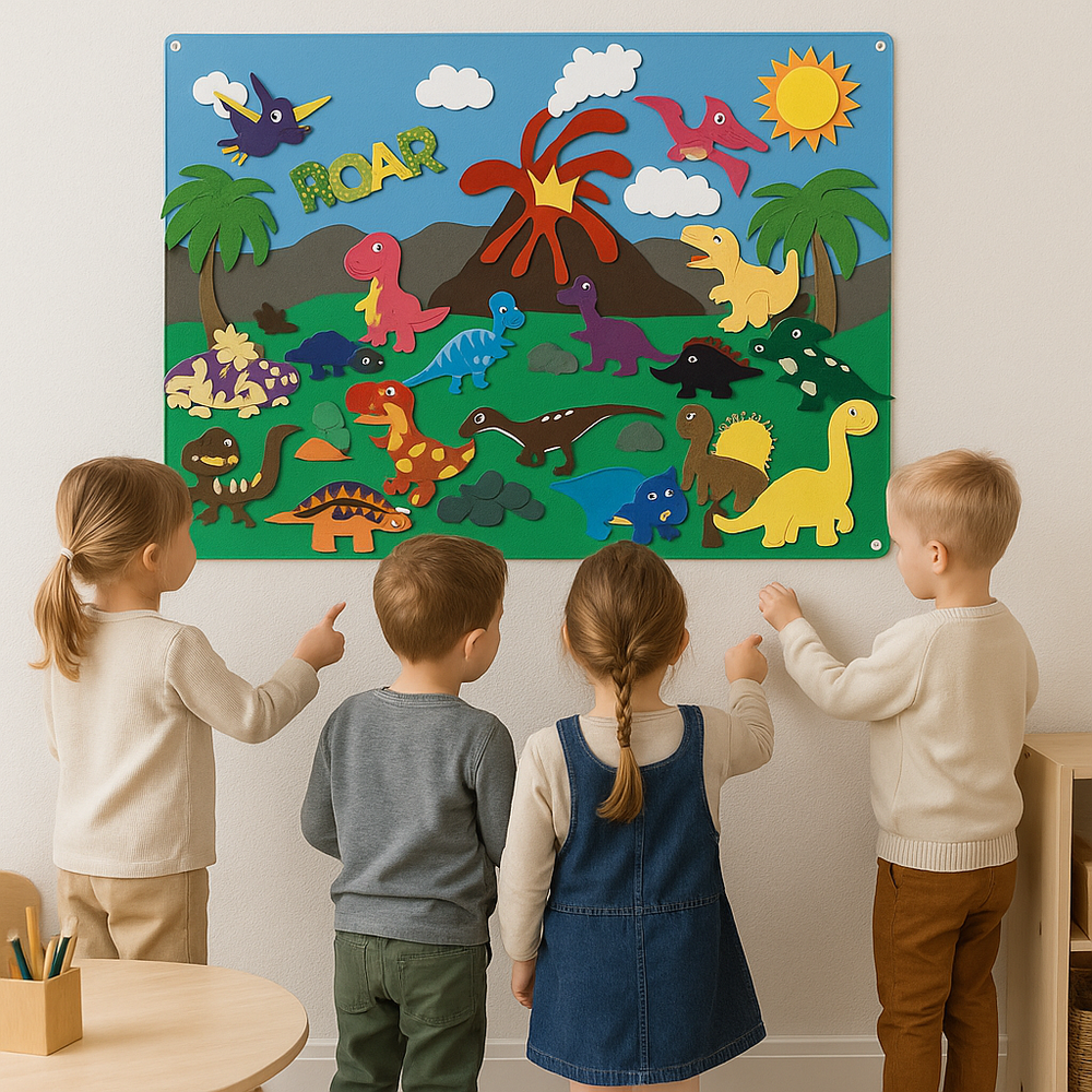 PlayCraft FeltBoard – Educatief Viltbord voor Kinderen, Stimuleer Creativiteit & Motoriek