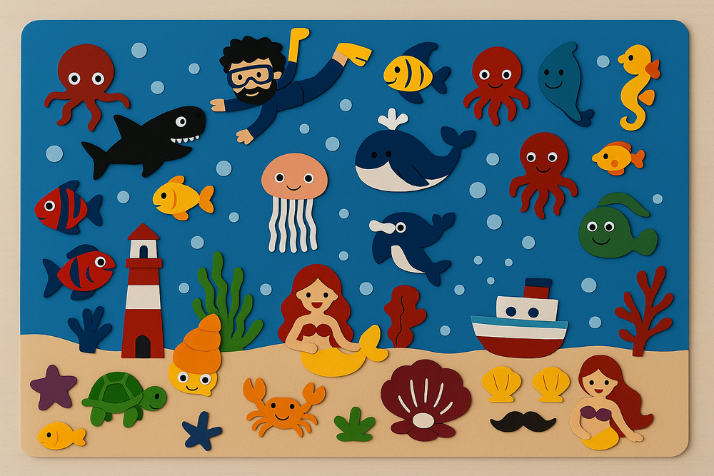 PlayCraft FeltBoard – Educatief Viltbord voor Kinderen, Stimuleer Creativiteit & Motoriek