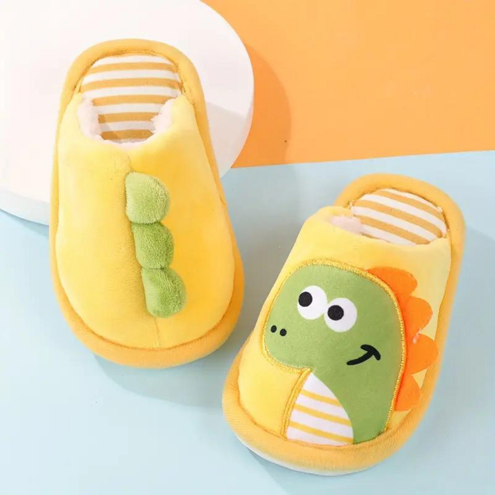Dino Sloffen voor Kinderen – Warme Pluche Sloffen met Anti-Slip