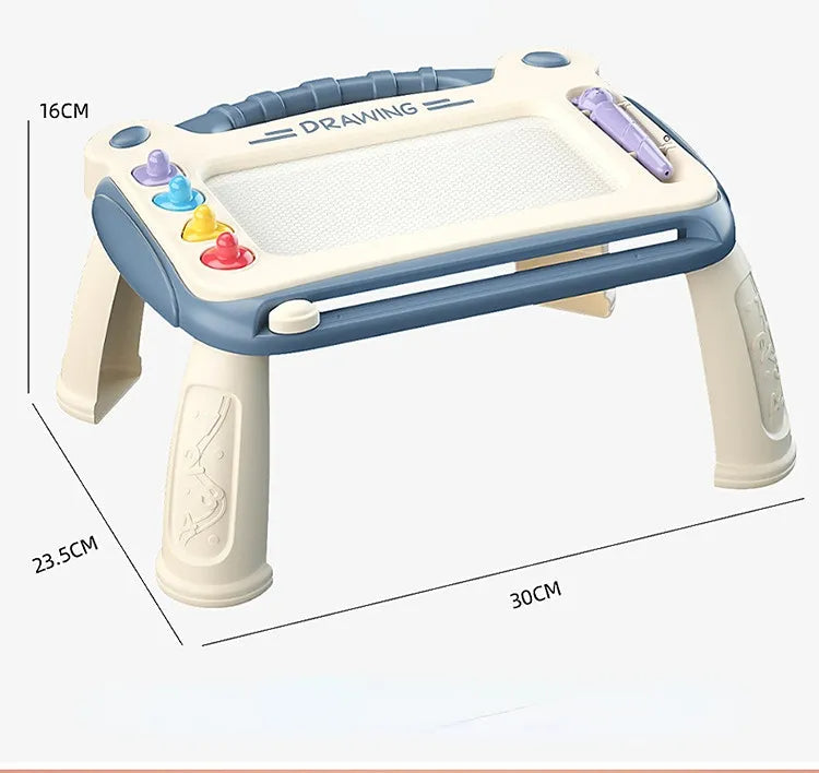 Magnetisch Tekenbord voor Kinderen – Creatief & Educatief Speelbord met Pen en Vormen – Veilig & Duurzaam – Blauw, Groen of Roze