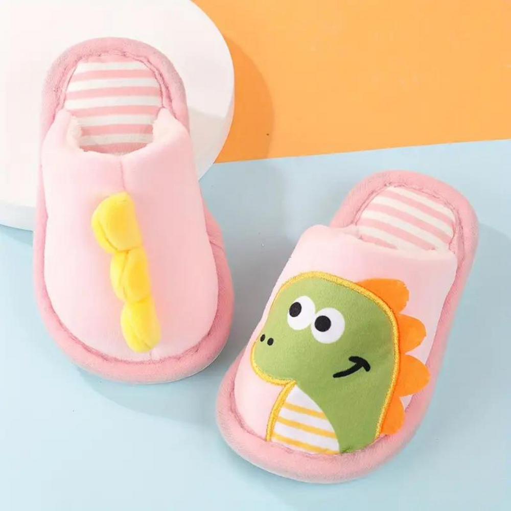 Dino Sloffen voor Kinderen – Warme Pluche Sloffen met Anti-Slip