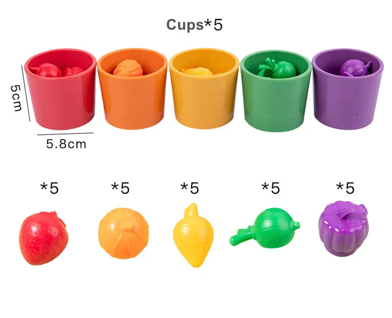Montessori Sorteerspel Boerderij – Kleuren & Getallen Educatief Houten Speelgoed