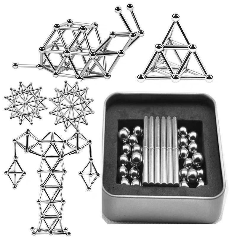 Magnetische Bouwset met Staven & Ballen – MagnaSphere Architect Set Educatief Speelgoed 3+