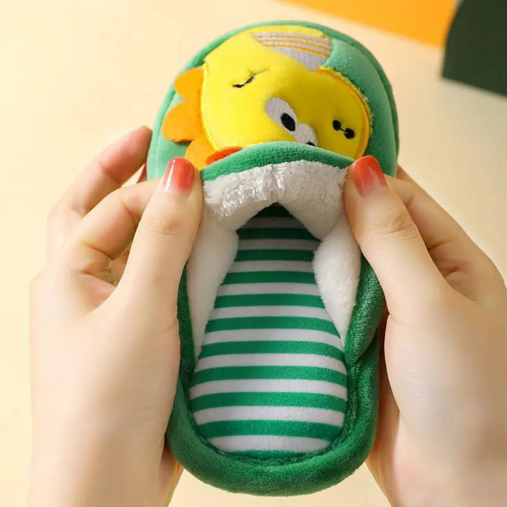 Dino Sloffen voor Kinderen – Warme Pluche Sloffen met Anti-Slip