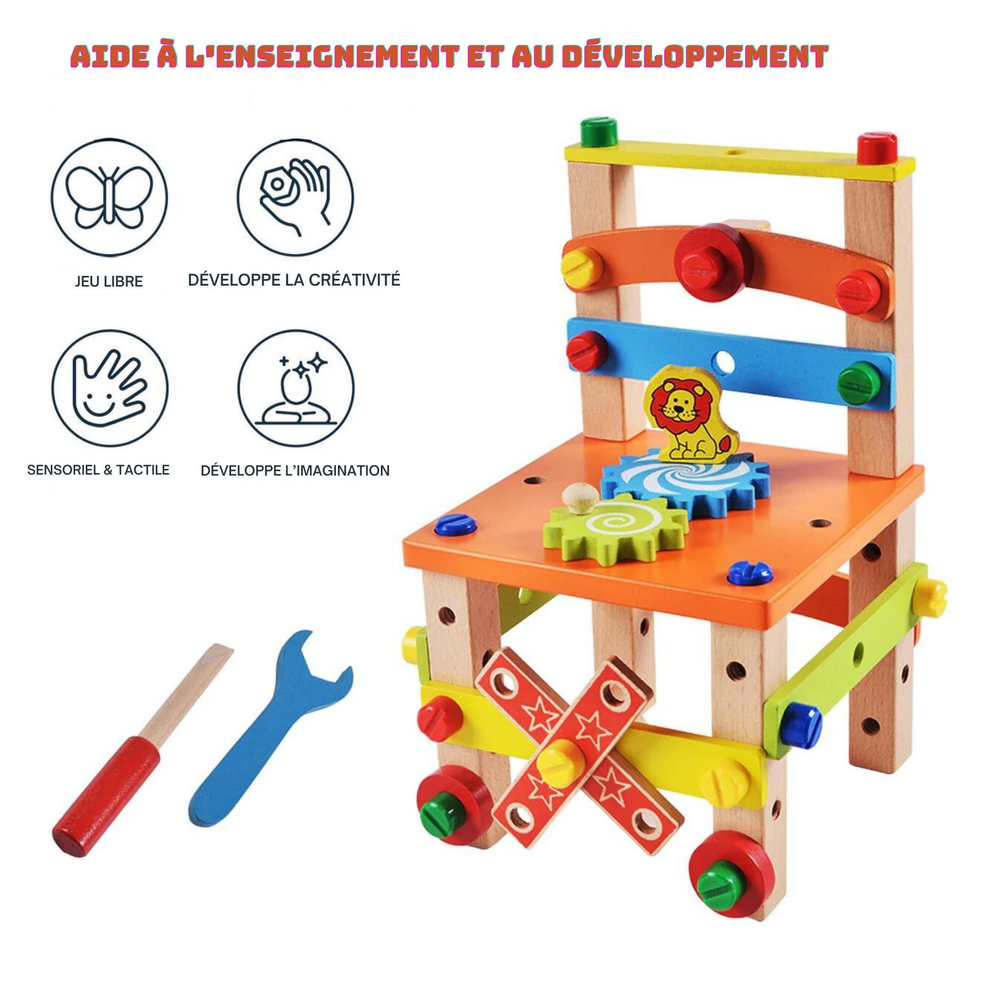 Montessori Houten Werkbank Kind – Educatief Bouwspeelgoed 3+