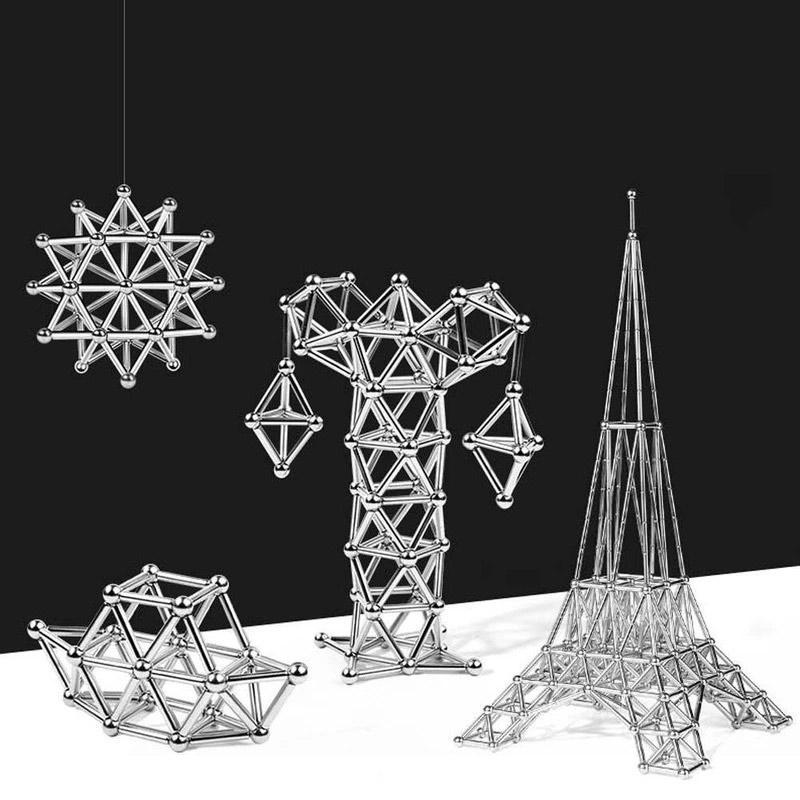 Magnetische Bouwset met Staven & Ballen – MagnaSphere Architect Set Educatief Speelgoed 3+