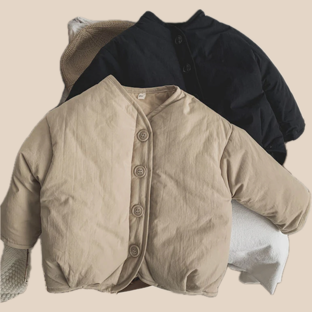 Jas - Ula Unisex, Zwart/Bruin, Polyester, Maat 1-7 Jaar