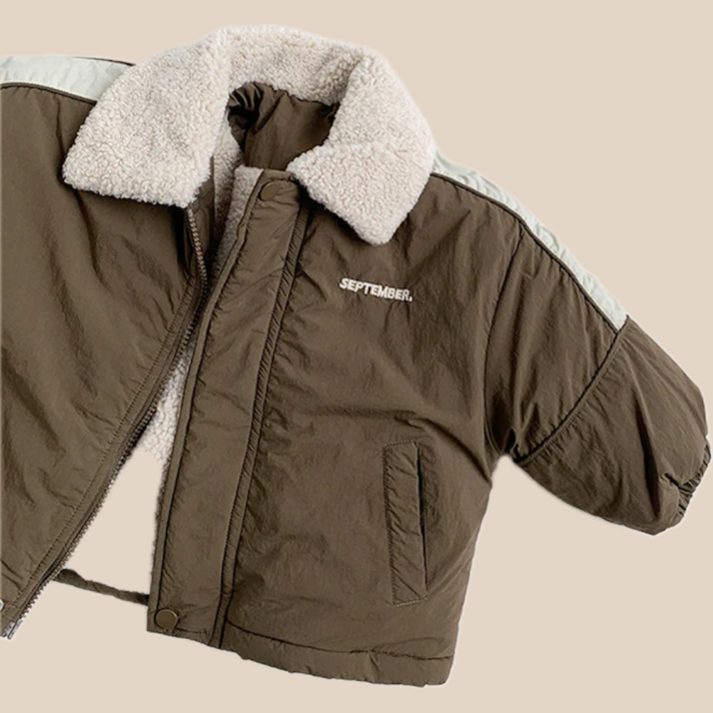 Jas met Kraag - Muziyouyou Unisex, Groen, Katoen, Maat 0-6 Jaar