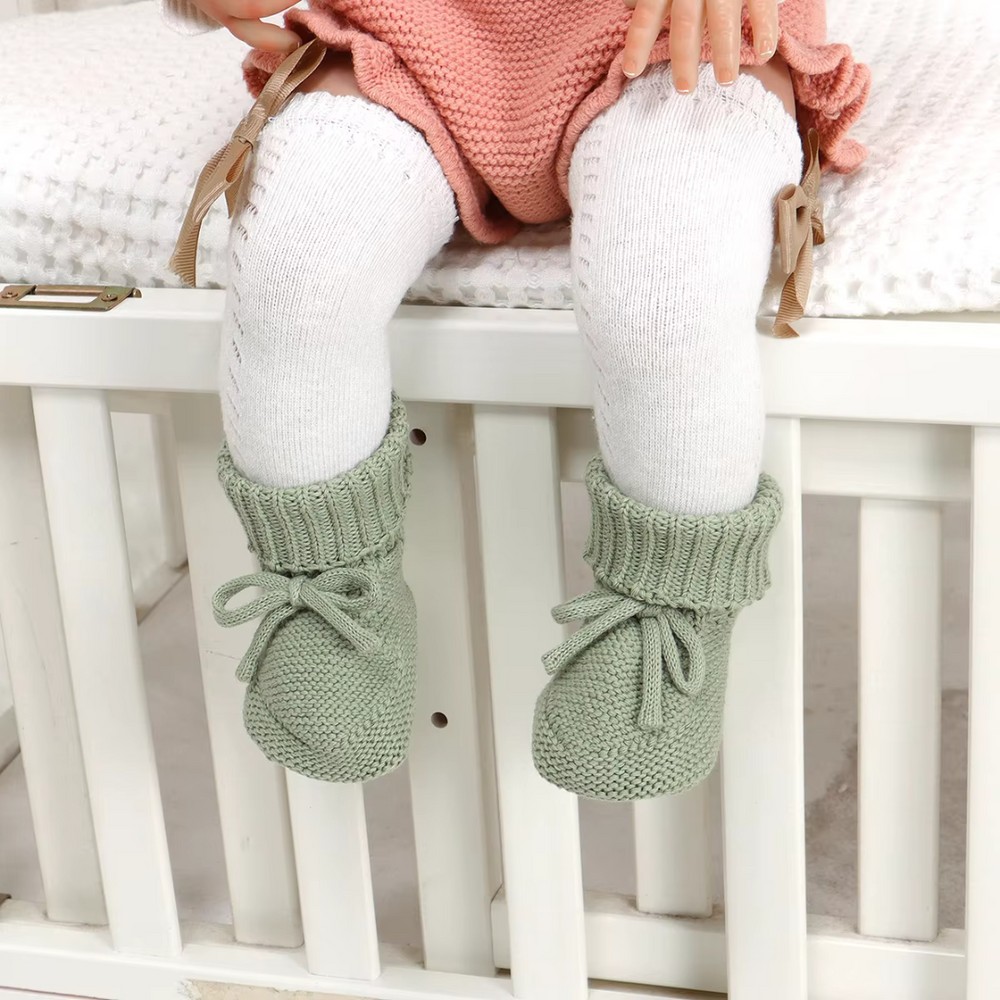 Gebreide Baby Sokschoentjes – Warme & Antislip Babyslofjes van Katoen | Comfortabele Unisex Babysokken voor Peuters