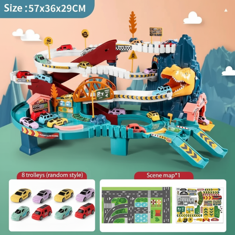 DinoTrack Adventure – Interactieve Dinosaurus Spoorbaan voor Kinderen 3+ | Creatief & Leerzaam Speelgoed