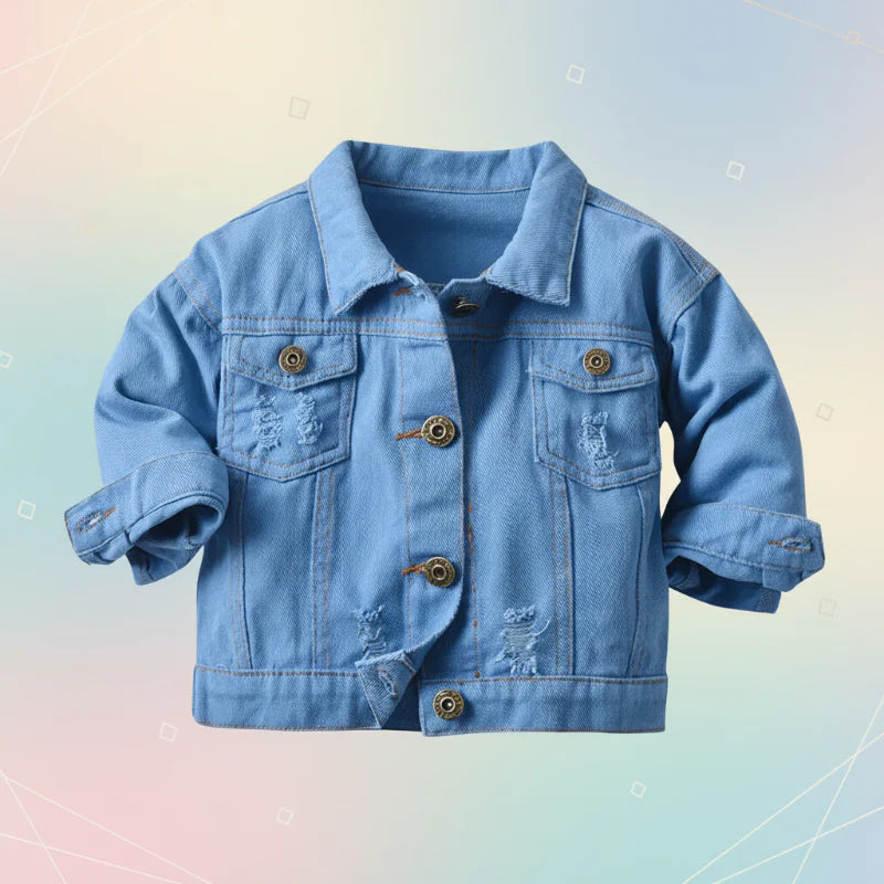Candy Color Spijkerjas Kinderen – Lichtgewicht Denim Jas | 6-12M-7jr