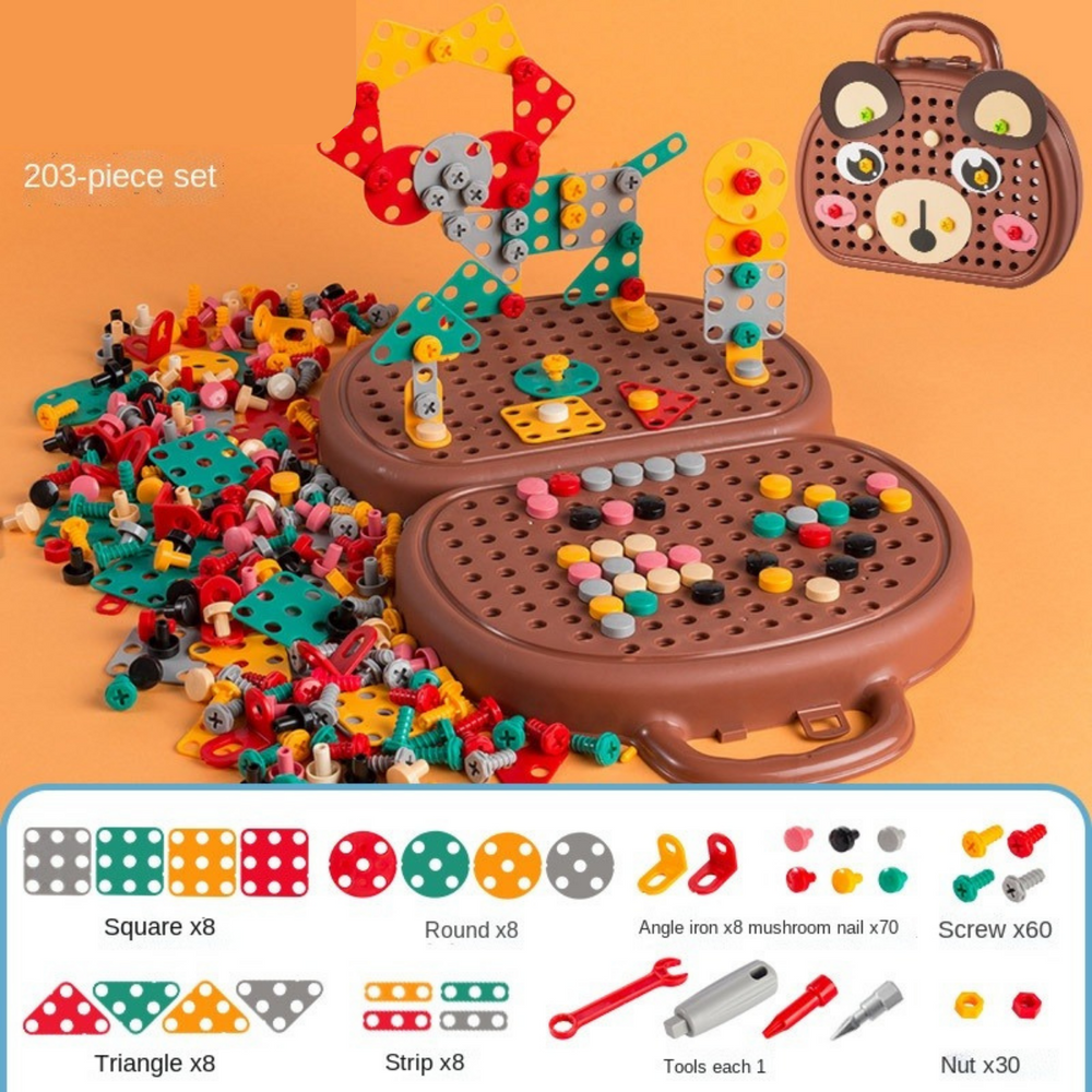 STEM Electric Bouwset 203-delig – Educatief Bouwspeelgoed met Boormachine voor Kinderen (5+)