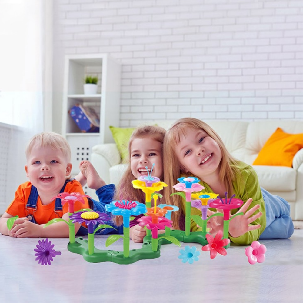 Creatieve Bloemen Bouwset voor Kinderen – BloomCraft Garden Studio Educatief Speelgoed 3+
