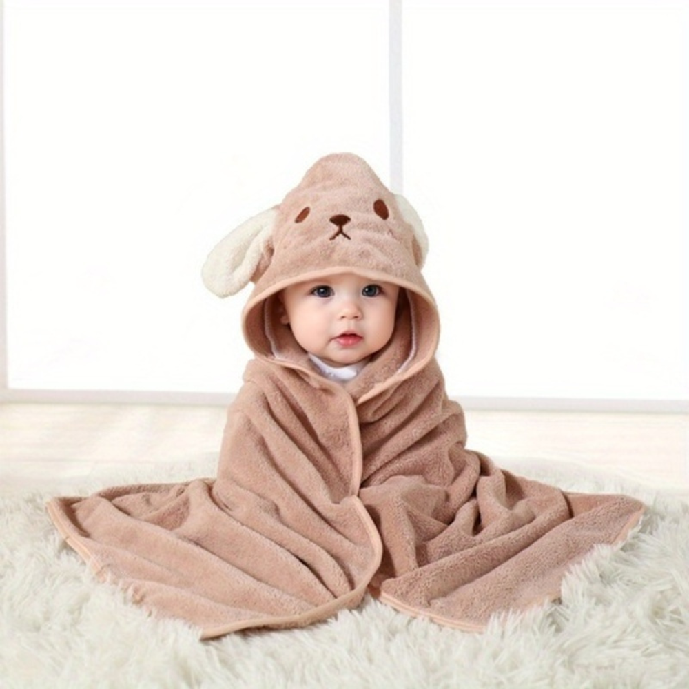 Baby Badcape met Capuchon – Zachte Sneldrogende Badhanddoek Baby 0+