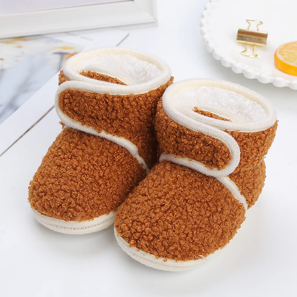 Comfy Booties Baby & Peuter Slofjes – Warme Teddy Fleece Laarsjes met Klittenband voor Jongens en Meisjes