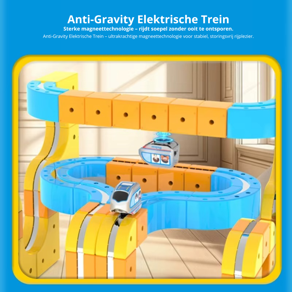 Brixano SkyRail Bouwtrein – Magnetische 3D Treinbaan met Elektrische Trein voor Creatief Speelplezier