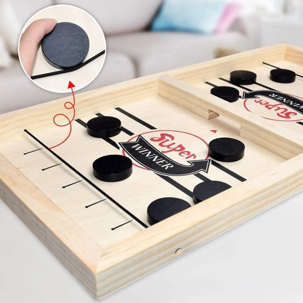 SlingMaster Houten Tafelspel – Snel Behendigheidsspel voor Kinderen & Gezinnen
