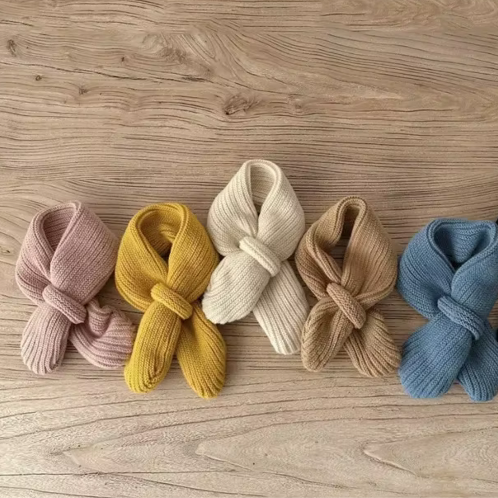 Gebreide Baby- en Peutersjaal – Zachte Kinder Sjaal voor Winter & Buiten 0-2 Jaar