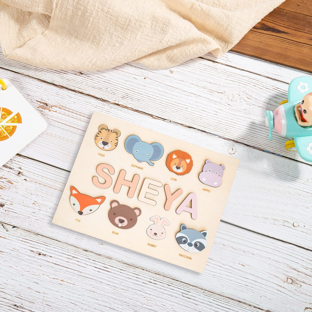 Gepersonaliseerde Houten Naam Puzzel – Educatief Cadeau Kind