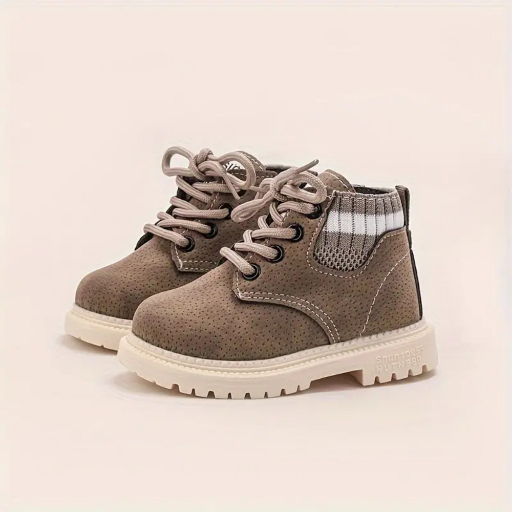 Comfy Timber Sneakers Jongens – Warme Winterlaarzen met Anti-Slip Zool en Stevige Veters voor Buitenspelen & School