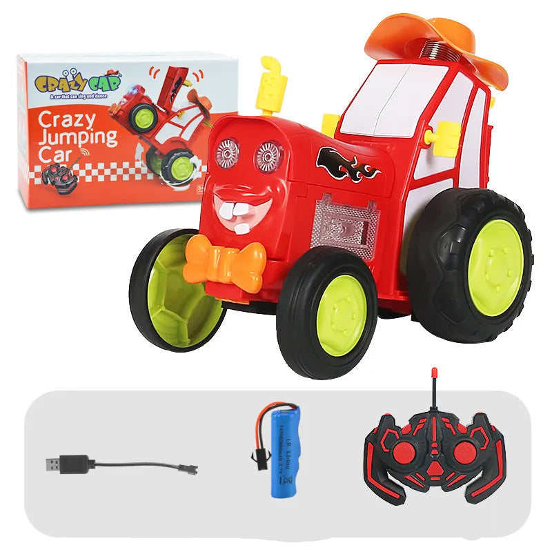 JumpMaster RC Stuntauto – Op afstand bestuurbaar met LED, muziek en spectaculaire stunts voor kinderen