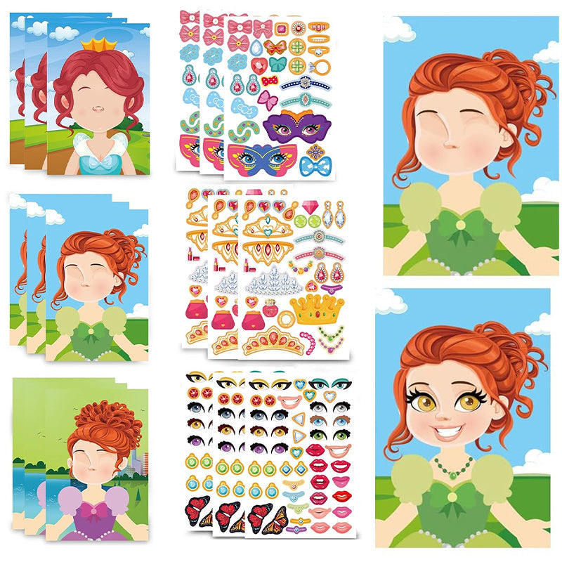 Prinsessen Dress-Up Stickers voor Kinderen – Creatieve Outfits & DIY Kledingstickers