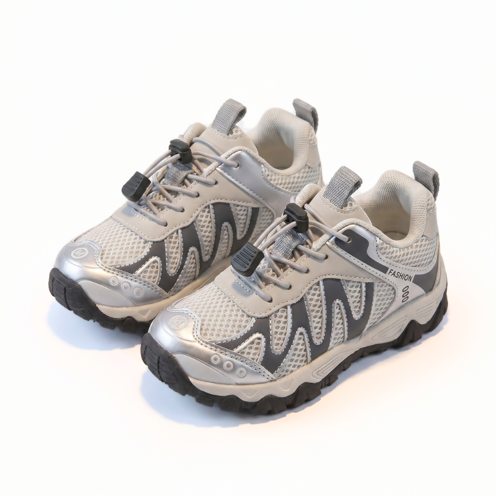 Kindersneakers van mesh met antislipzool – elastische sluiting, verstevigde neus | sportschoenen