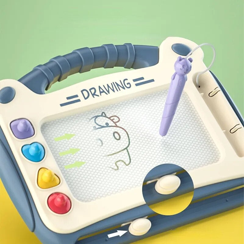Magnetisch Tekenbord voor Kinderen – Creatief & Educatief Speelbord met Pen en Vormen – Veilig & Duurzaam – Blauw, Groen of Roze