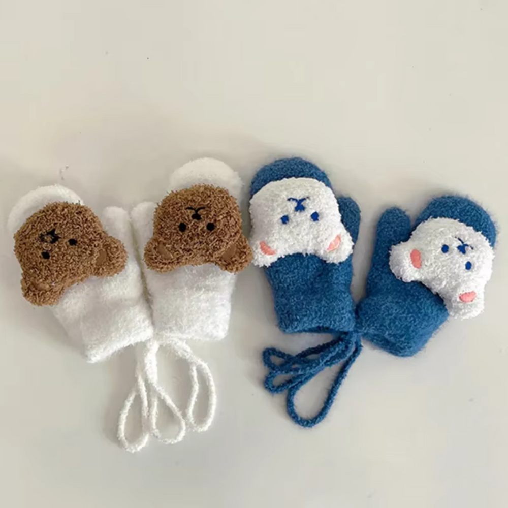 LittleCub Mittens – Warme en Schattige Gebreide Baby- & Peuterwantjes met Berenmotief voor Herfst en Winter