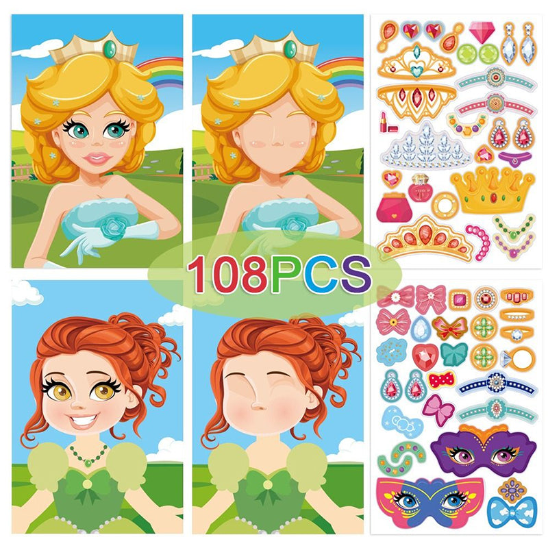 Prinsessen Dress-Up Stickers voor Kinderen – Creatieve Outfits & DIY Kledingstickers