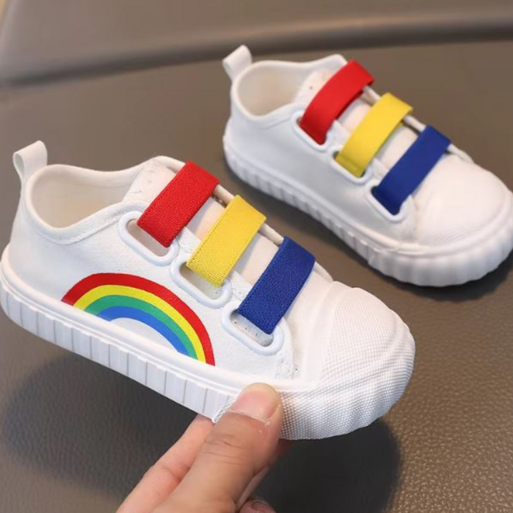 Regenboog Kindersneakers – Ademend & Antislip | Unisex Speelschoenen