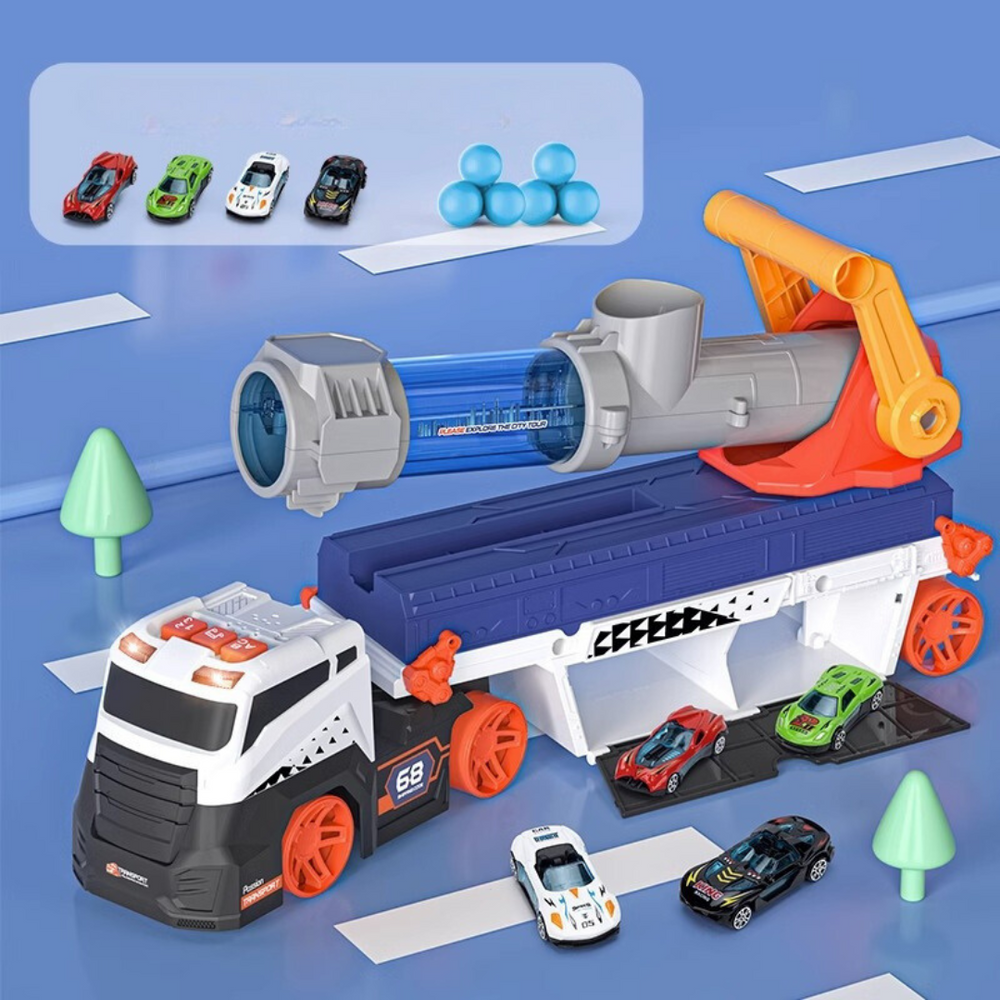 Speelgoed Launch Truck met Raceauto – Schieten, Racen & Spelen voor Kinderen