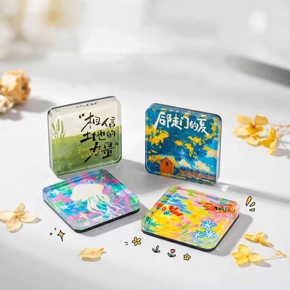 DIY koelkastmagneten van acryl voor kindertekeningen – set van 7, 20 of 30 stuks | knutselset