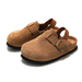 Kinderclogs sandalen met suède look en leren bovenwerk, elastische hielband, kurken zool en antislip profiel voor dageli