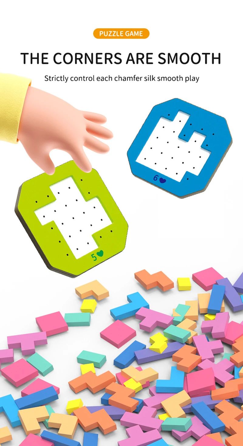 Logische Blokken Geometrische Puzzel – Educatief Speelgoed voor Kinderen