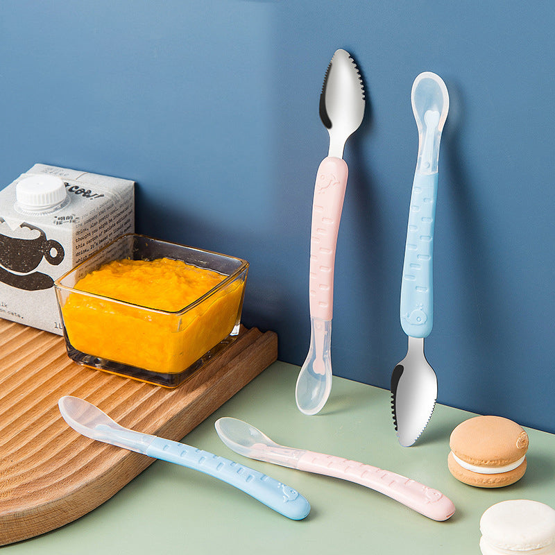 Siliconen Baby Lepel 2-in-1 – Veilig & BPA Vrij