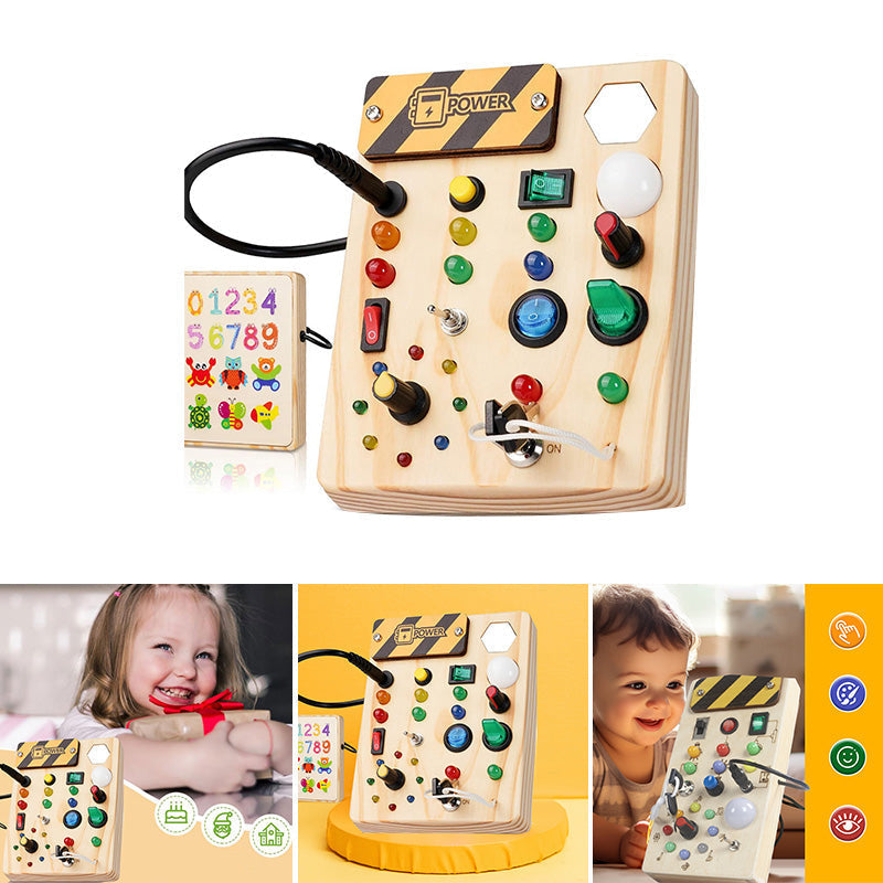 Interactief Houten Speelpaneel voor Peuters – Educatief & Veilig Ontdekken