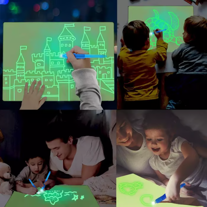 Kidvanta Play LumiDraw Tekentablet voor Kinderen – Herbruikbaar Educatief Tekenbord vanaf 2 Jaar