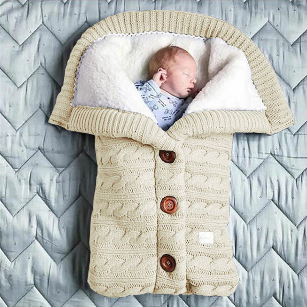 Gebreide Baby Slaapzak Winter – Warm, Zacht & Comfortabel voor Pasgeborenen