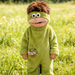 Kinder-onesie met monsterdesign en capuchon – zachte stof, ruime pasvorm | verkleedpak