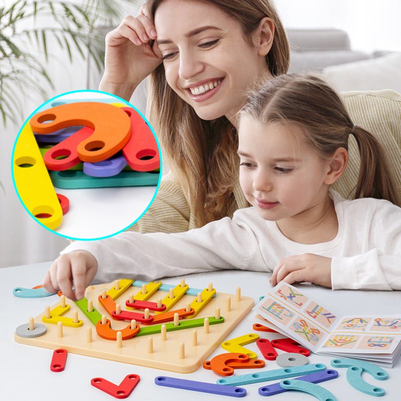 BrainShapes Builder – Educatieve Houten Puzzel voor Kinderen | Creatief & Leerzaam Spel