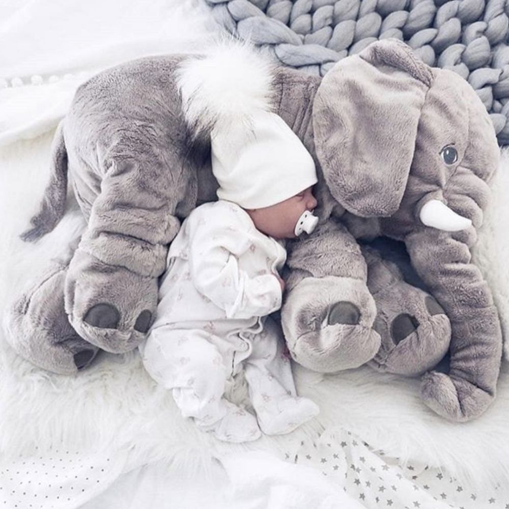 Pluche olifant knuffelkussen – extra zacht, ademende stof, vanaf 0 maanden | babyknuffel