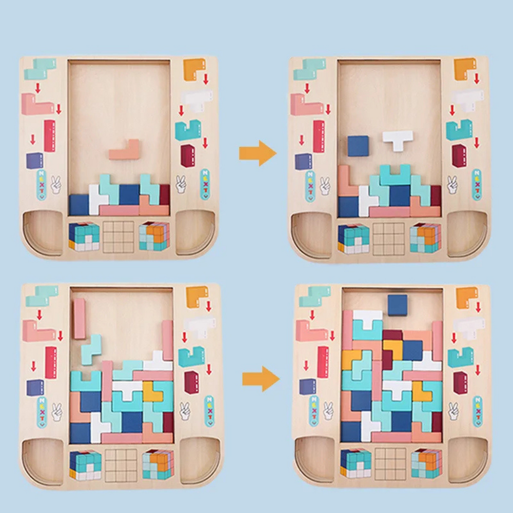 Houten Puzzelbord Kind – Blokken Puzzel & Denkspel (3+)