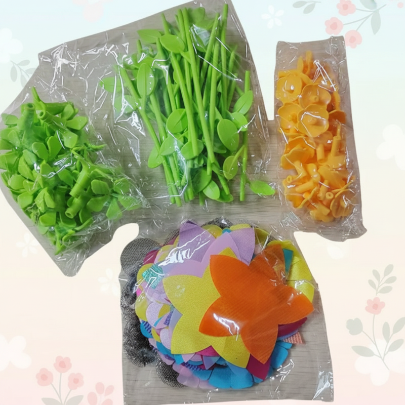 Bloemen-knutselset voor kinderen om zelf boeketten te maken