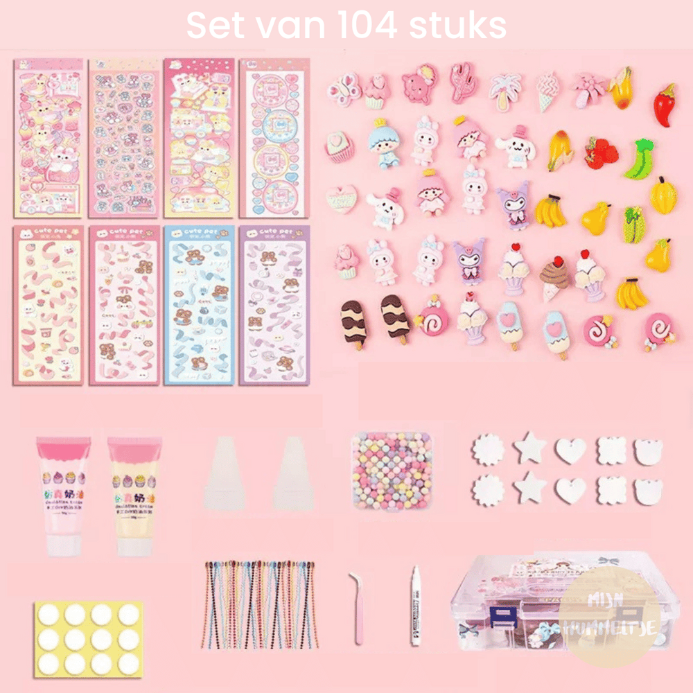 DIY Sticker Set Kinderen – Knutsel Kit met 93 Stuks & Accessoires (3+ Jaar)