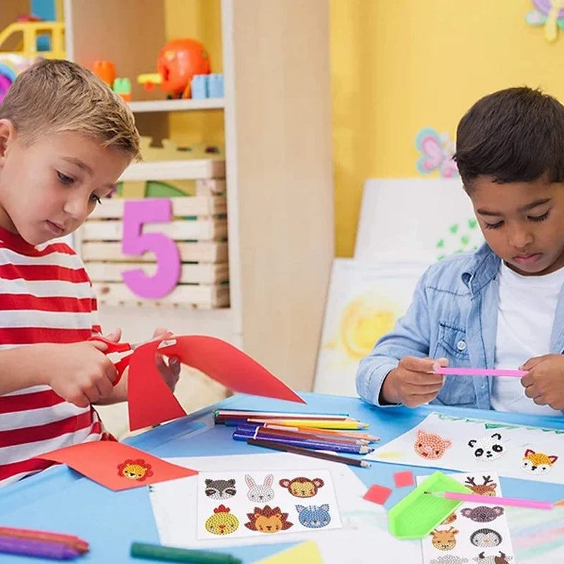 SparkleCraft Diamond Art Stickers – Knutselset voor Kinderen met Glinsterende Steentjes