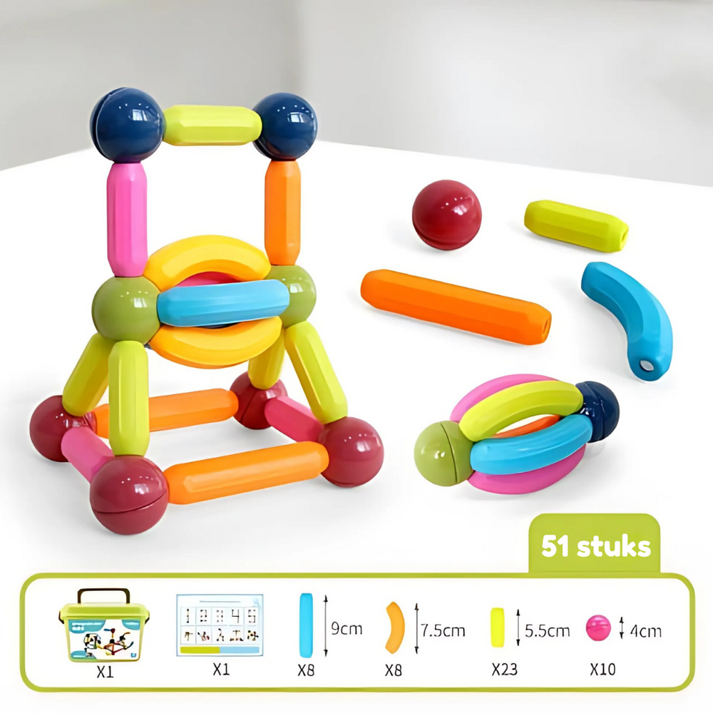 Magnetische Bouwset Kinderen | Veilig & Educatief Speelgoed 3-12 Jaar | Creatief STEM Spel