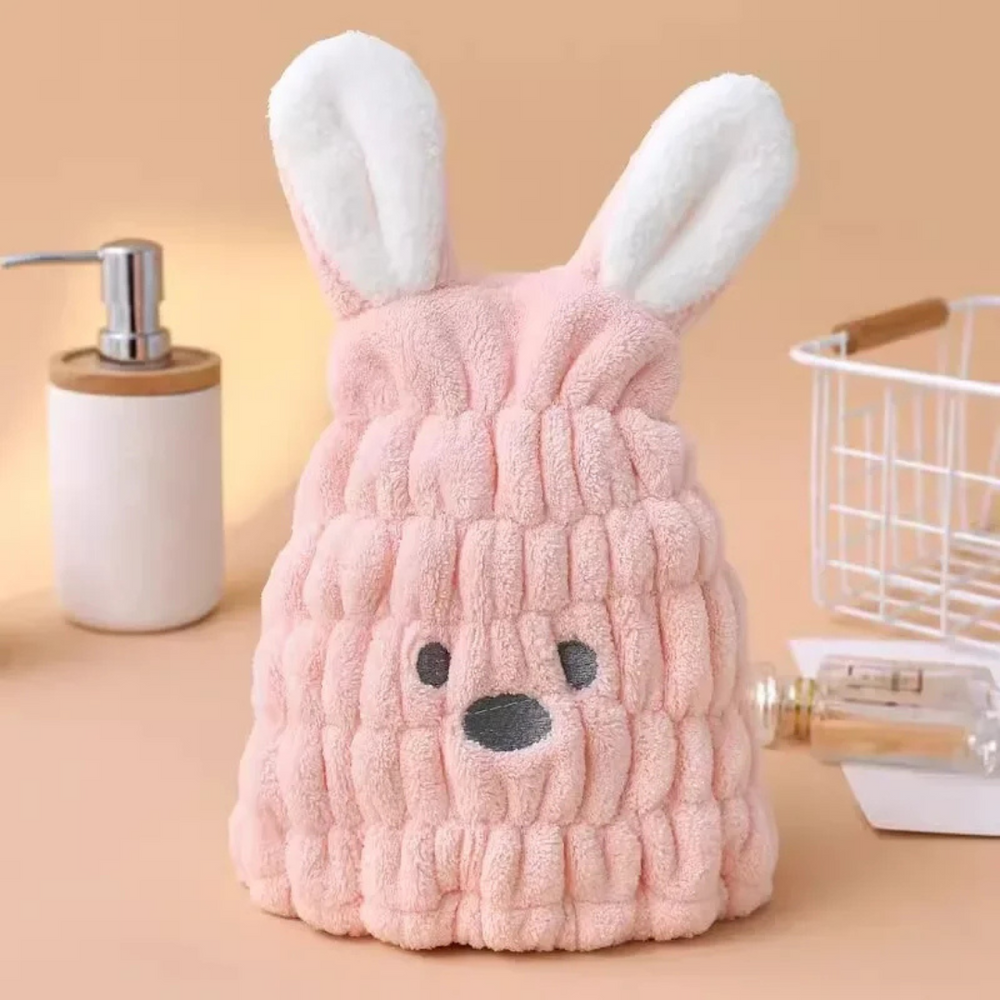 KidsDry Kinder Haarmuts – Sneldrogend Microvezel Konijn Design voor Peuters en Kinderen