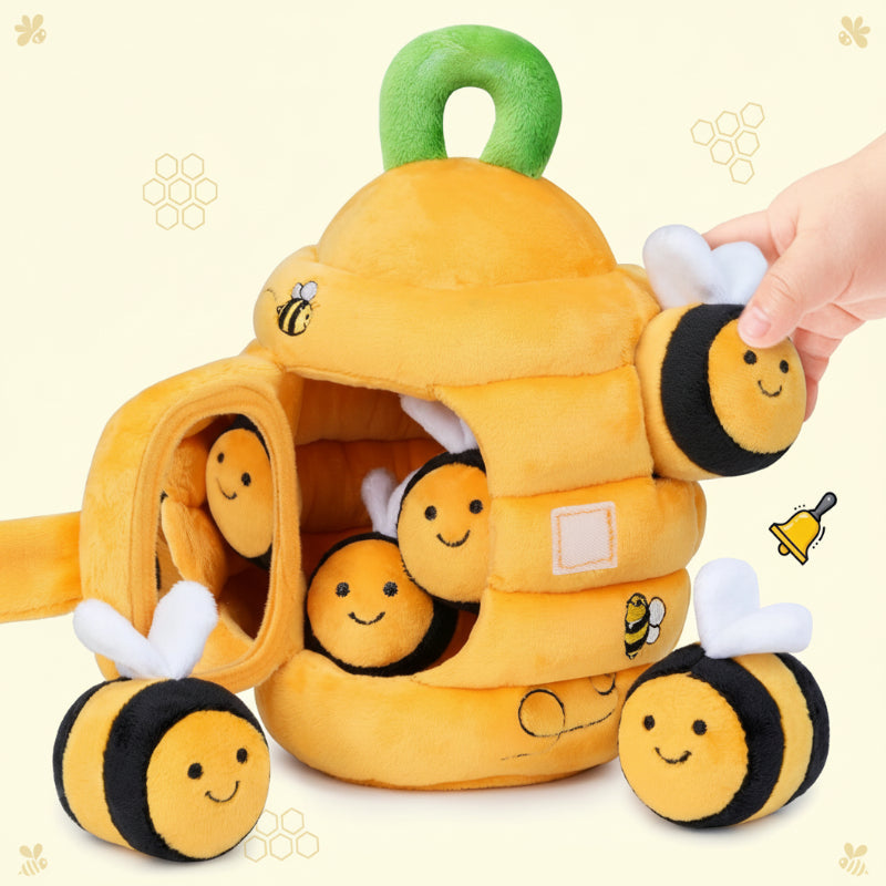 Sensorische Knuffelhuisje Kind – Zachte Rustgevende Knuffel met Dieren 0+