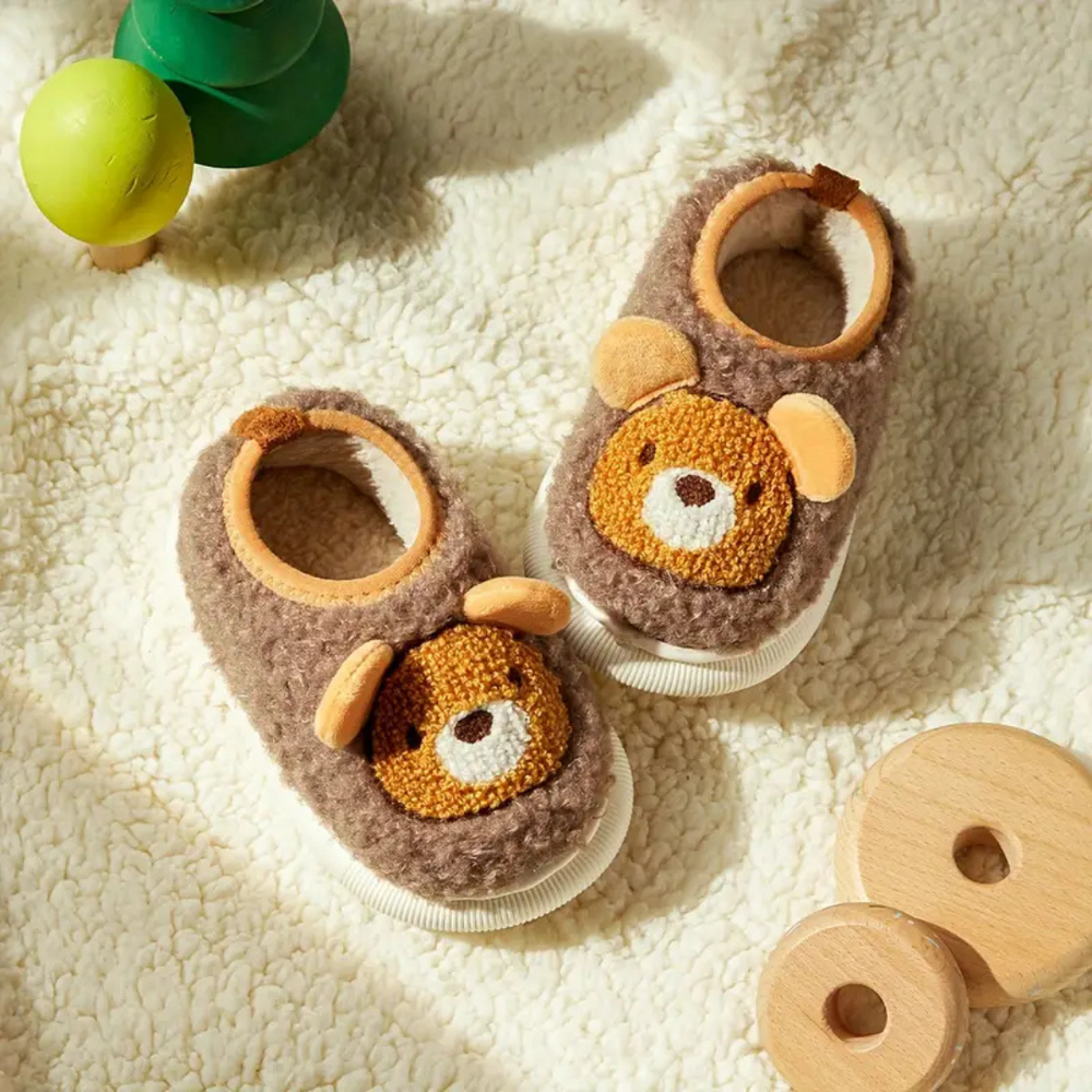 CozyBear Antislip Sloffen voor Kinderen – Warm & Veilig (3-4 Jaar)